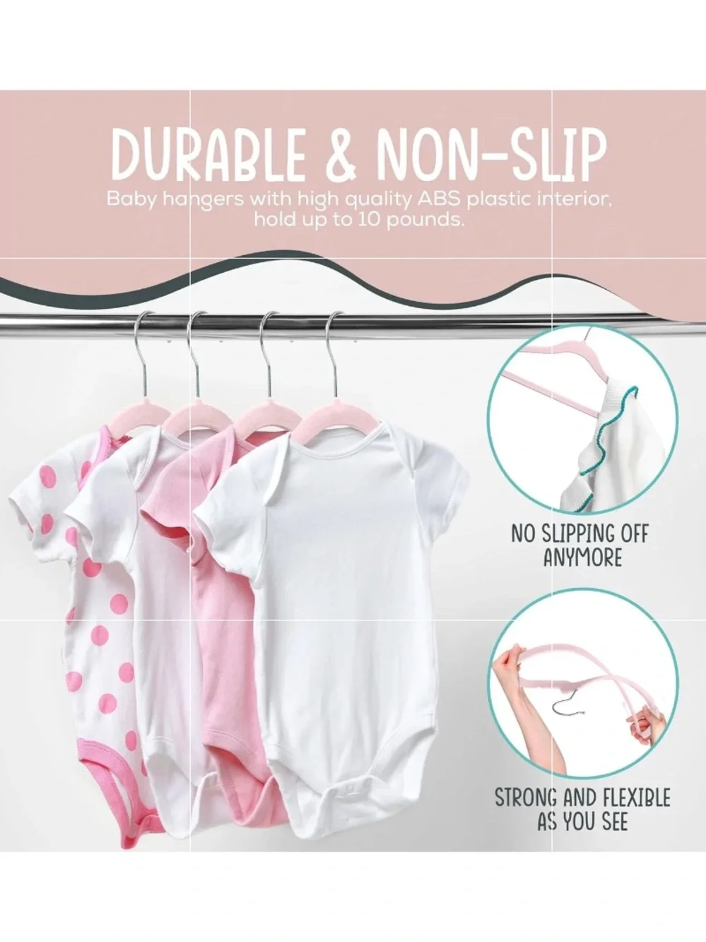 Mighty Goods Flocked Notched Hangers